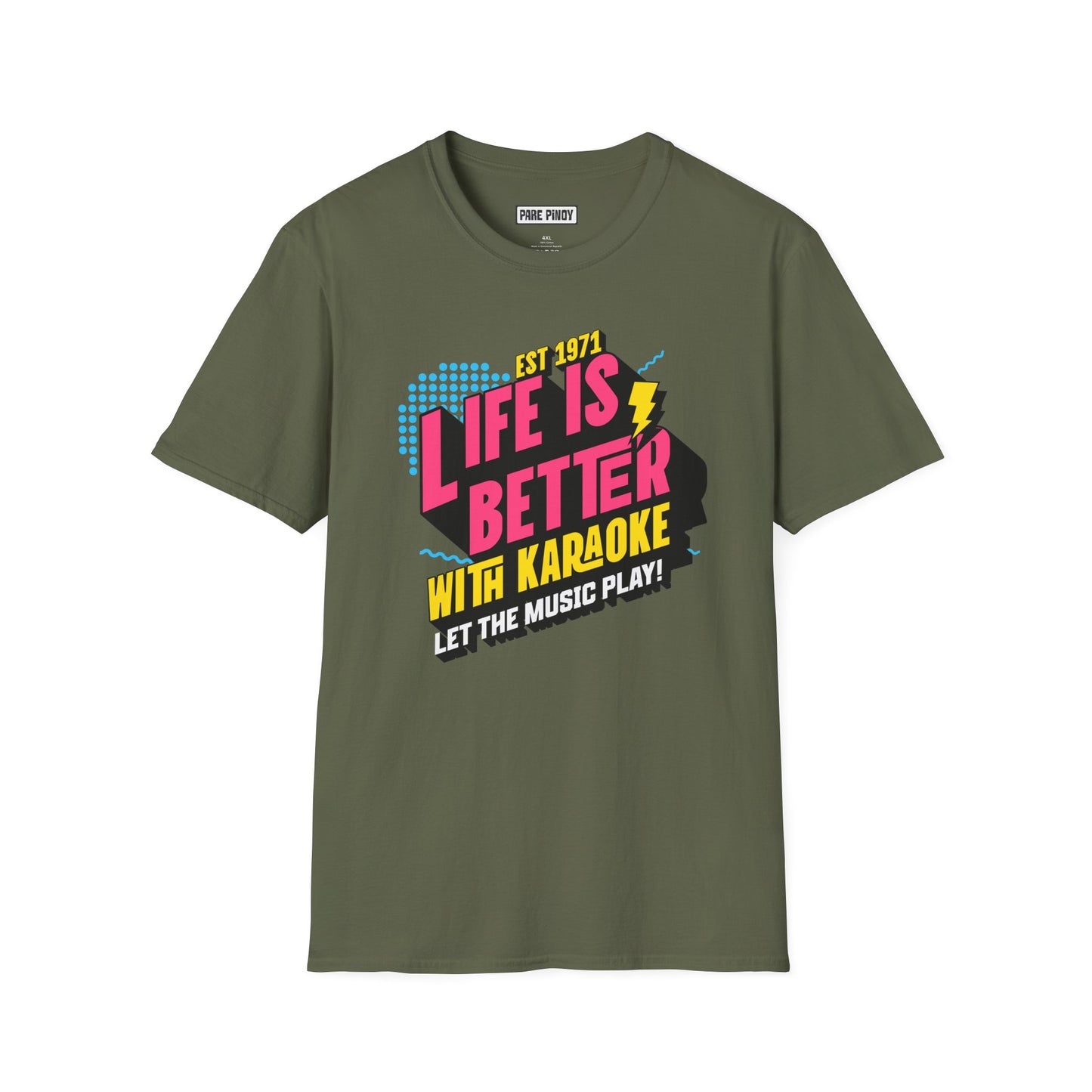 Life is Better with Karaoke Unisex Softstyle T-Shirt - Perfect for Music Lovers