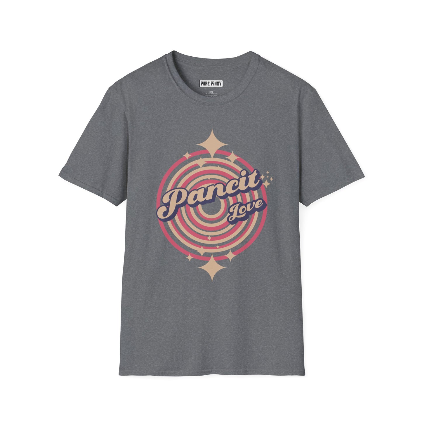 Retro Pancit Love Unisex Softstyle T-Shirt - Perfect for Foodies and Celebrations