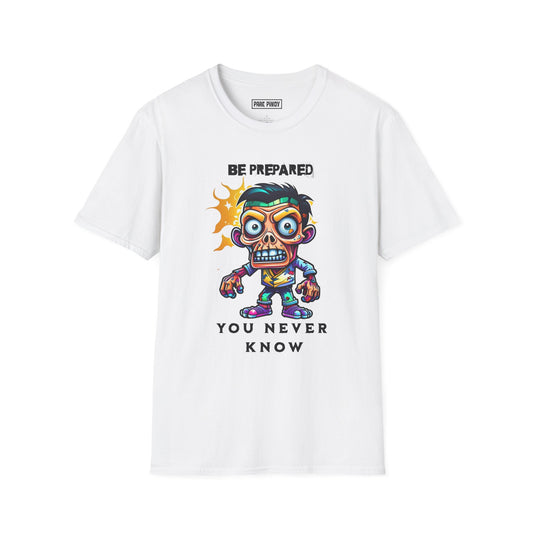 Unisex Softstyle Graphic T-Shirt - 'Be Prepared, You Never Know'