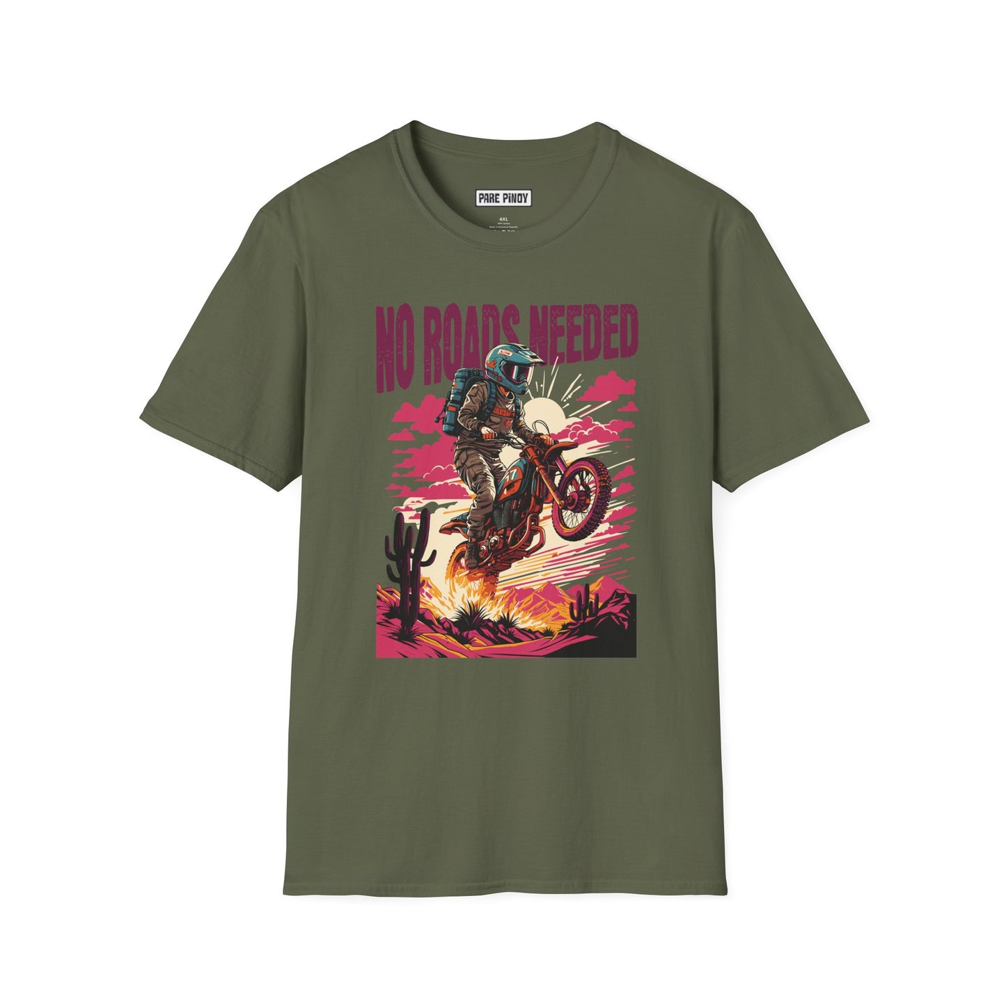 No Roads Needed Unisex Softstyle T-Shirt - Adventure and Freedom Vibes
