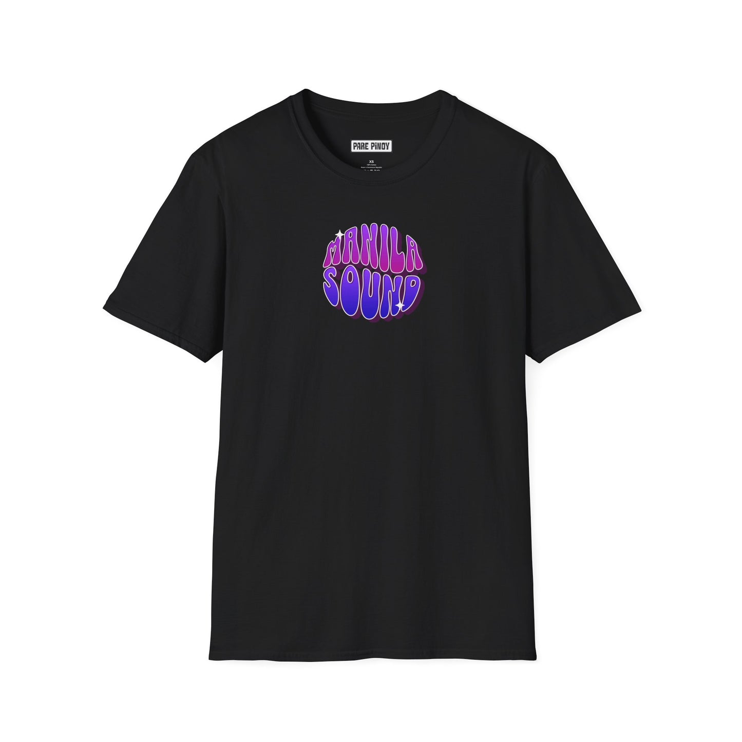 Retro Manila Sound Unisex Softstyle T-Shirt - Vibrant Orange Tee for Music Lovers