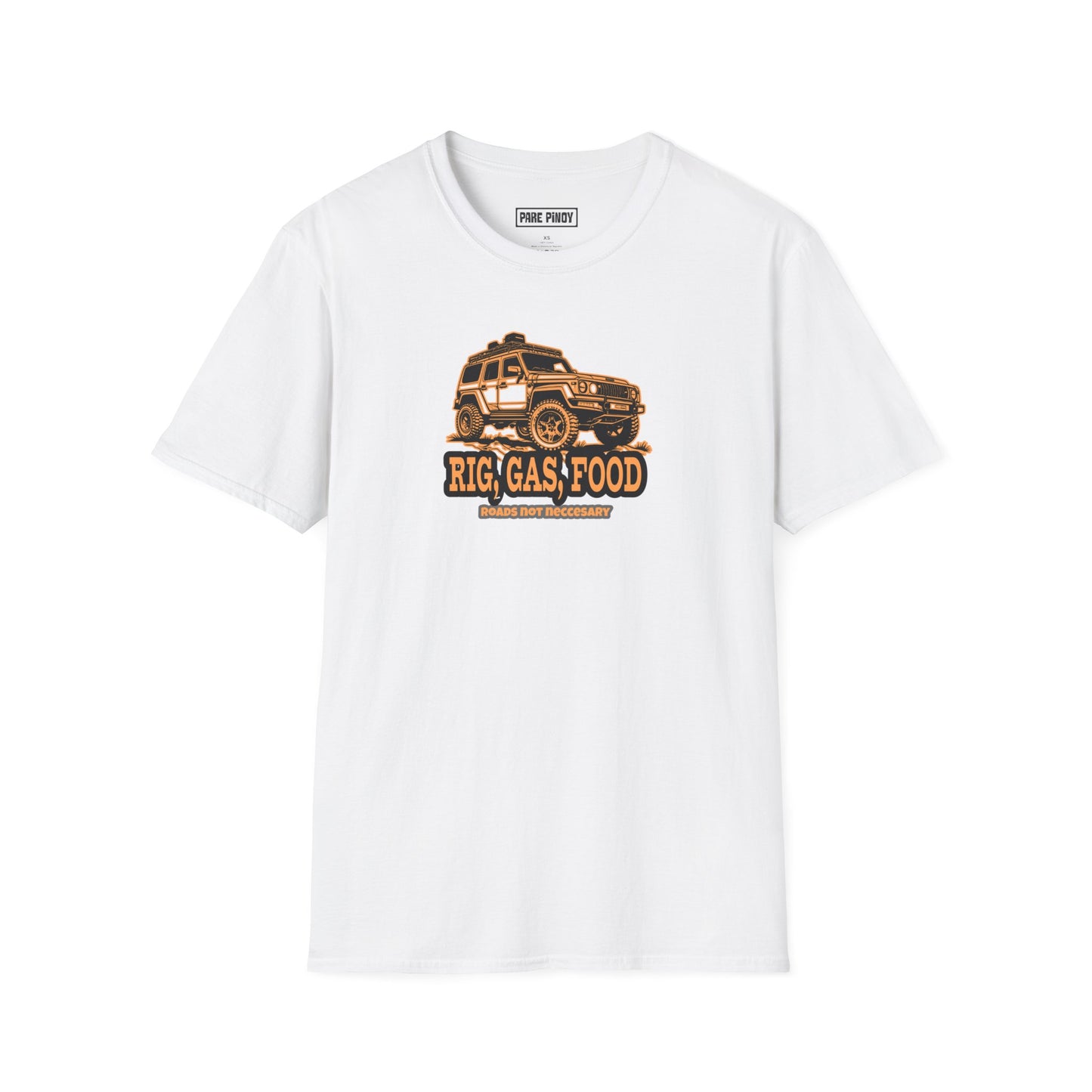 Adventure Road Trip T-Shirt - 'Rig, Gas, Food' Graphic Tee