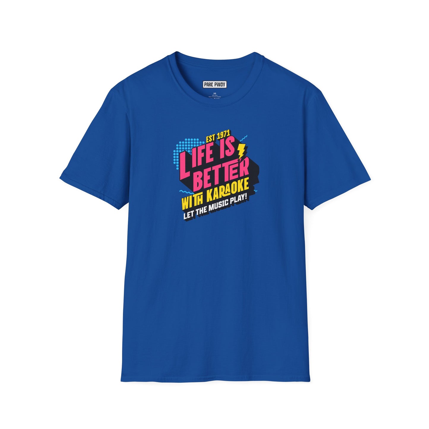 Life is Better with Karaoke Unisex Softstyle T-Shirt - Perfect for Music Lovers