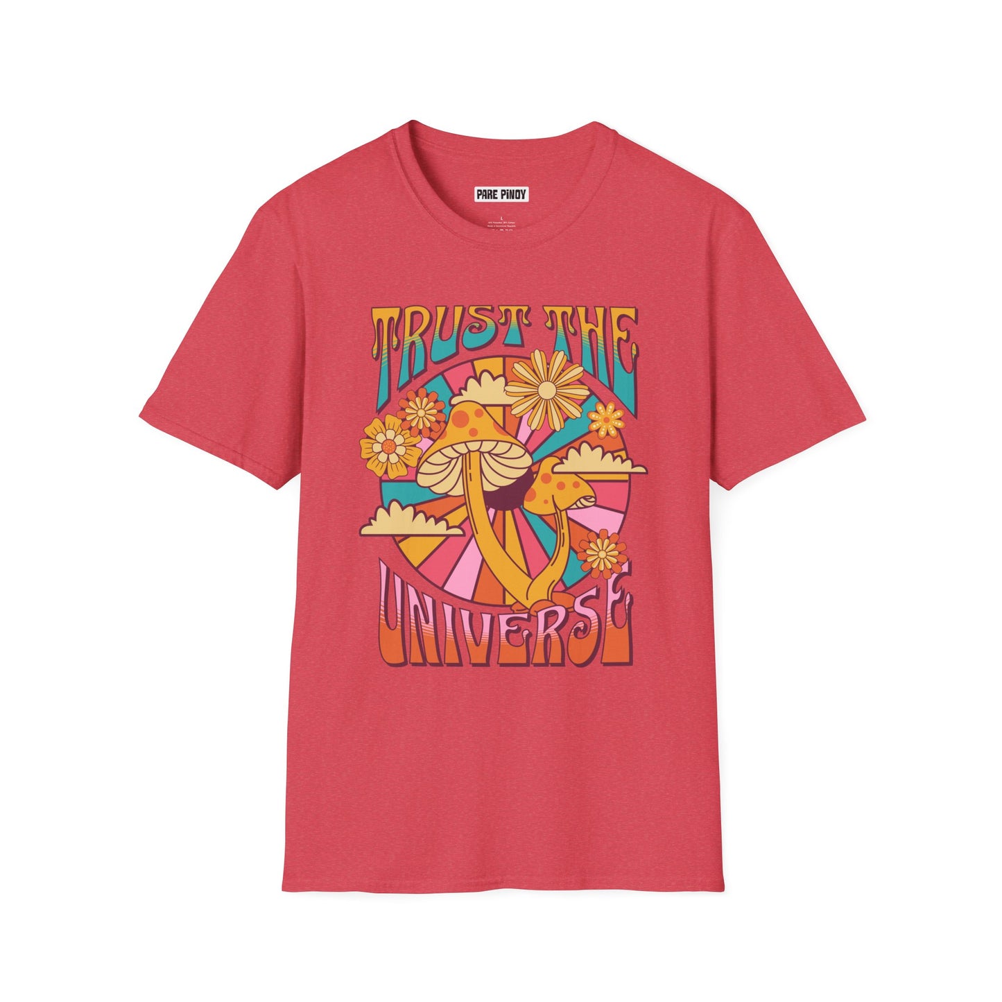 Trust The Universe Unisex Softstyle T-Shirt – Colorful Psychedelic Tee for Positive Vibes