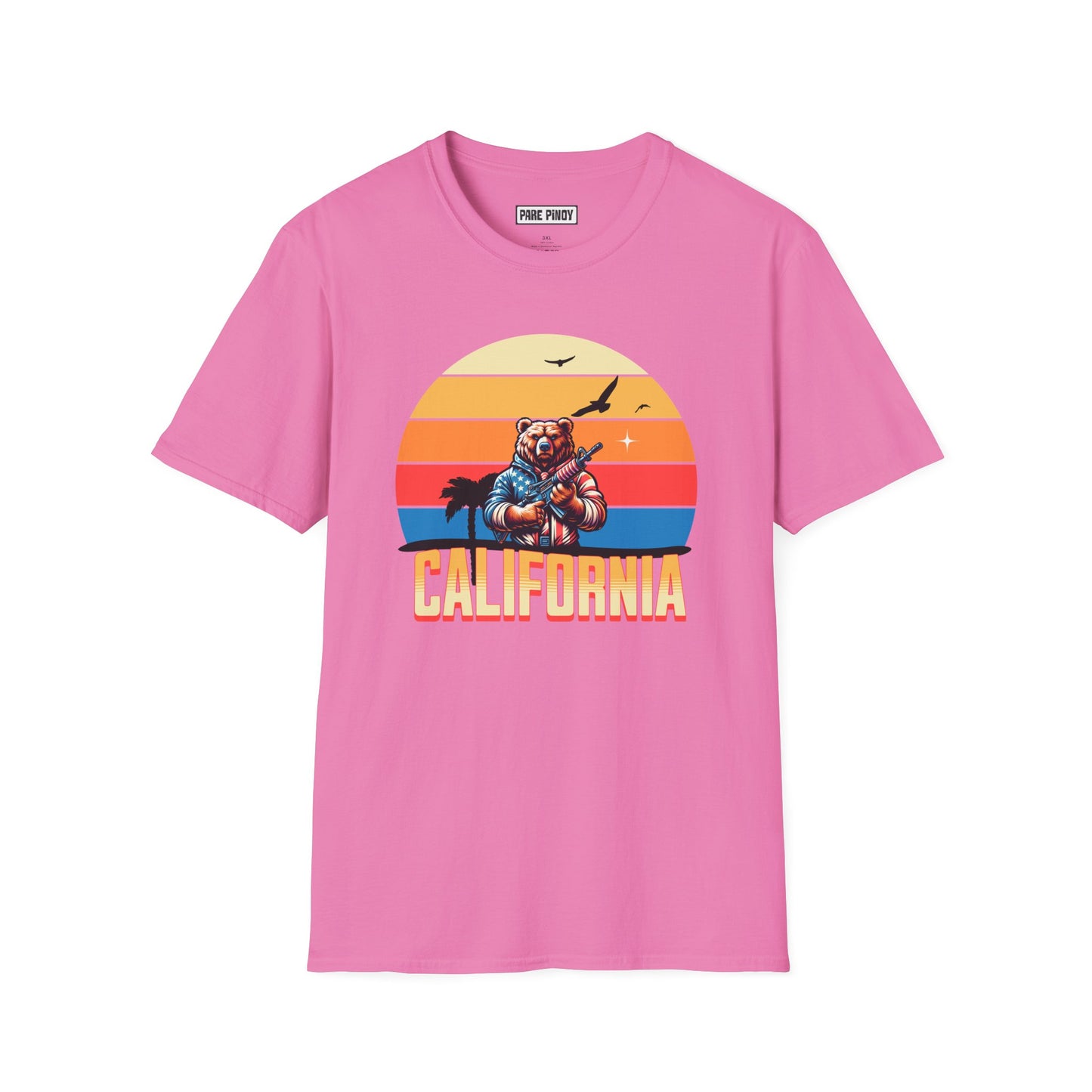 California AR Bear Unisex Softstyle T-Shirt