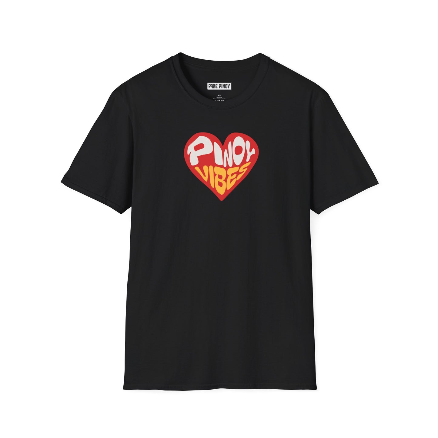 Pinoy Vibes Heart Graphic Unisex Softstyle T-Shirt - Fun & Comfortable Wear for Celebrations