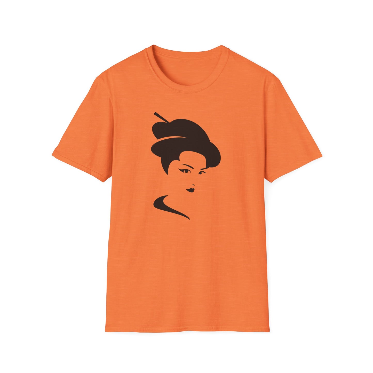 Elegant Geisha Unisex Softstyle T-Shirt - Stylish Graphic Tee for Art Lovers