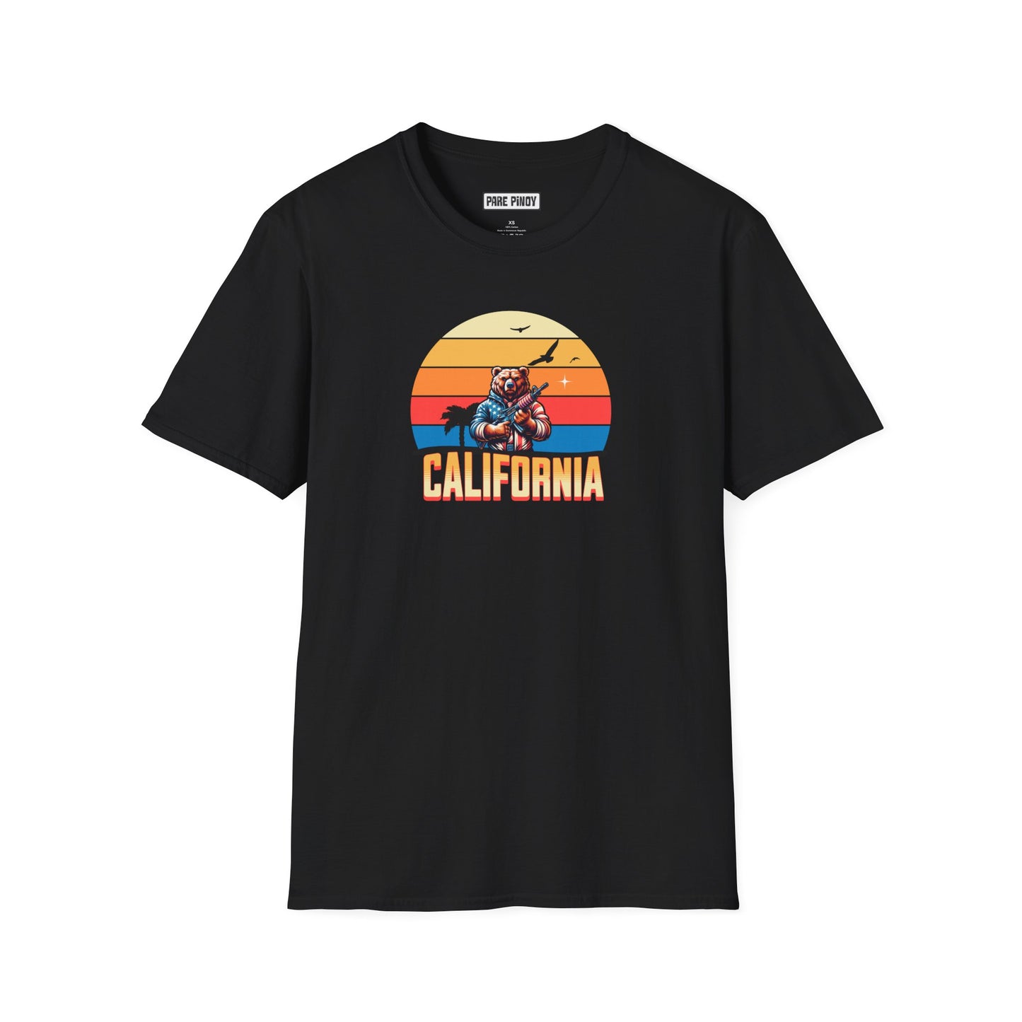 California AR Bear Unisex Softstyle T-Shirt