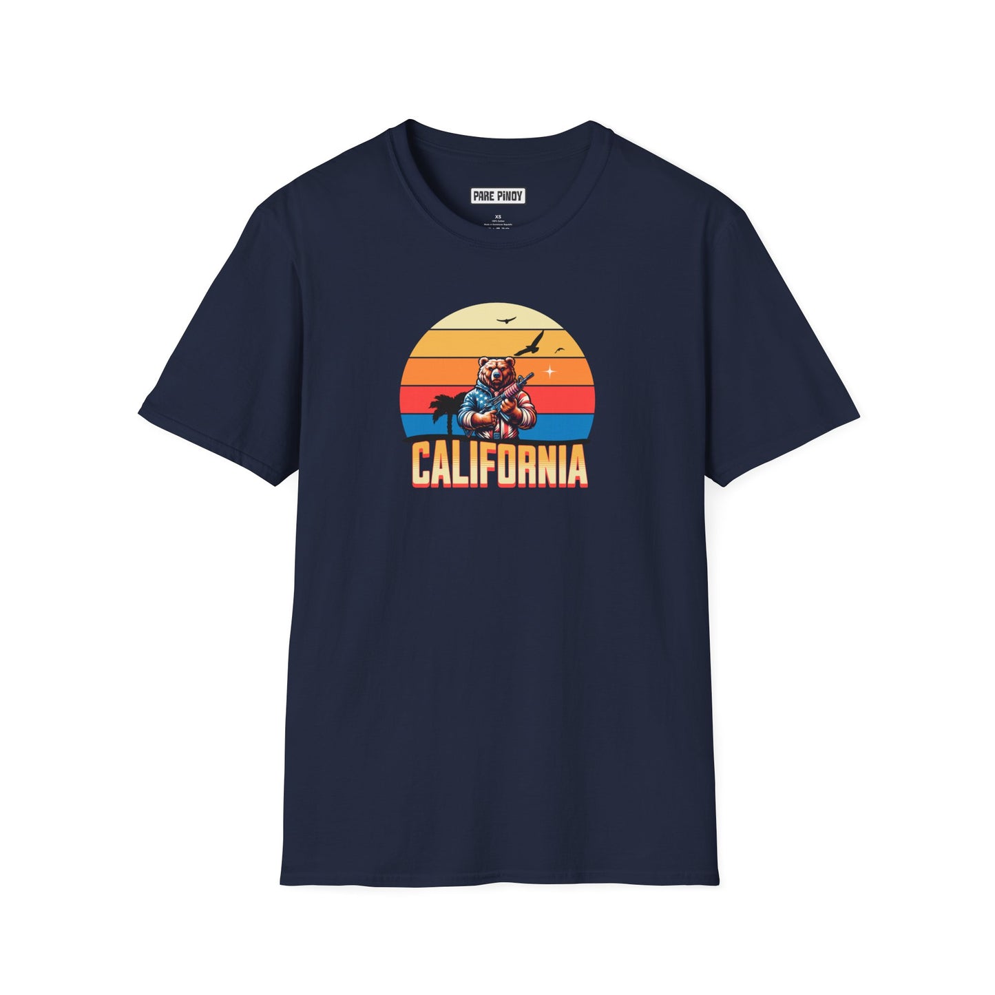 California AR Bear Unisex Softstyle T-Shirt