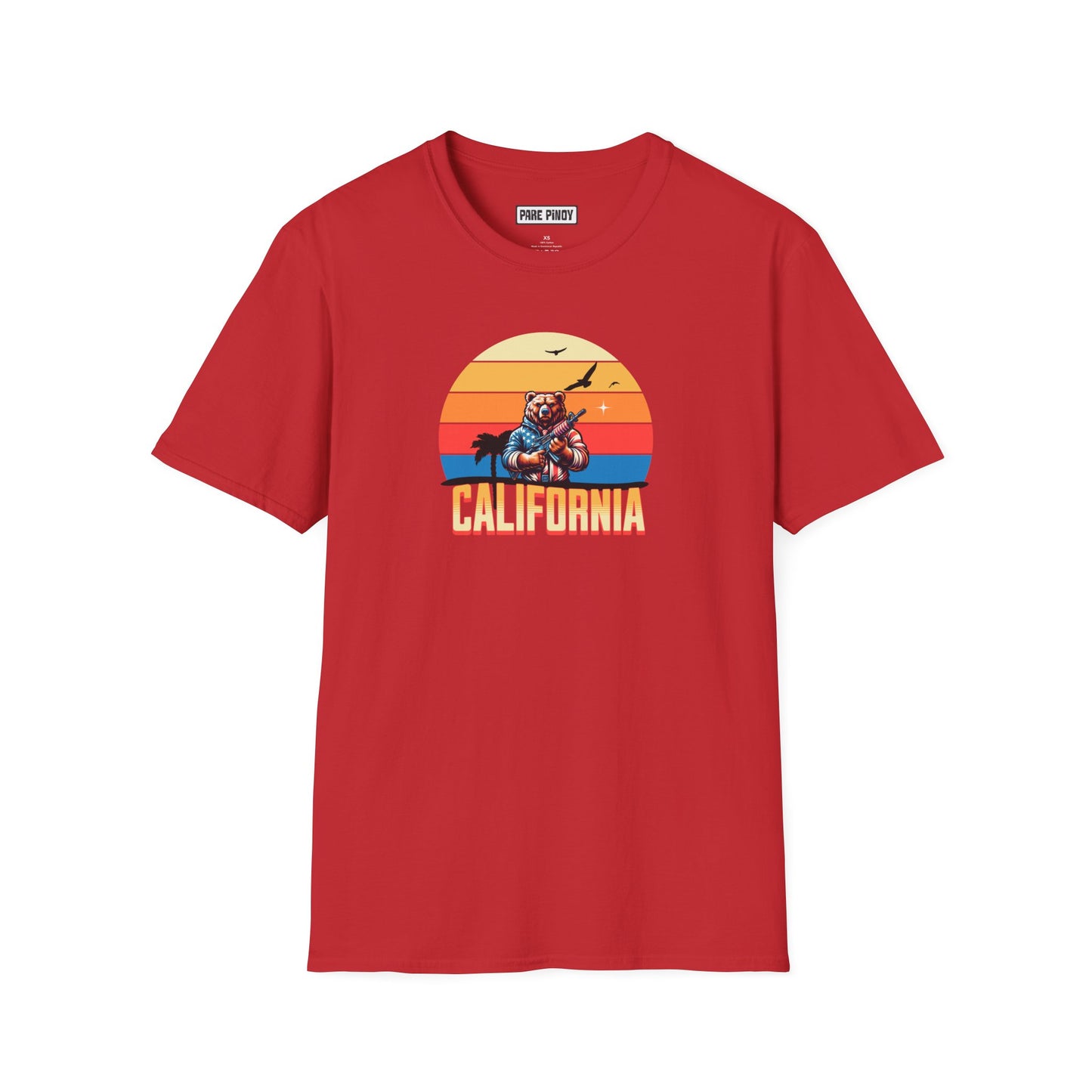 California AR Bear Unisex Softstyle T-Shirt