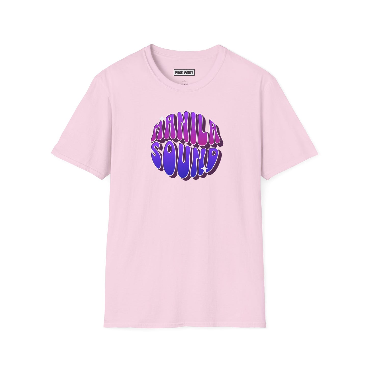 Retro Manila Sound Unisex Softstyle T-Shirt - Vibrant Orange Tee for Music Lovers