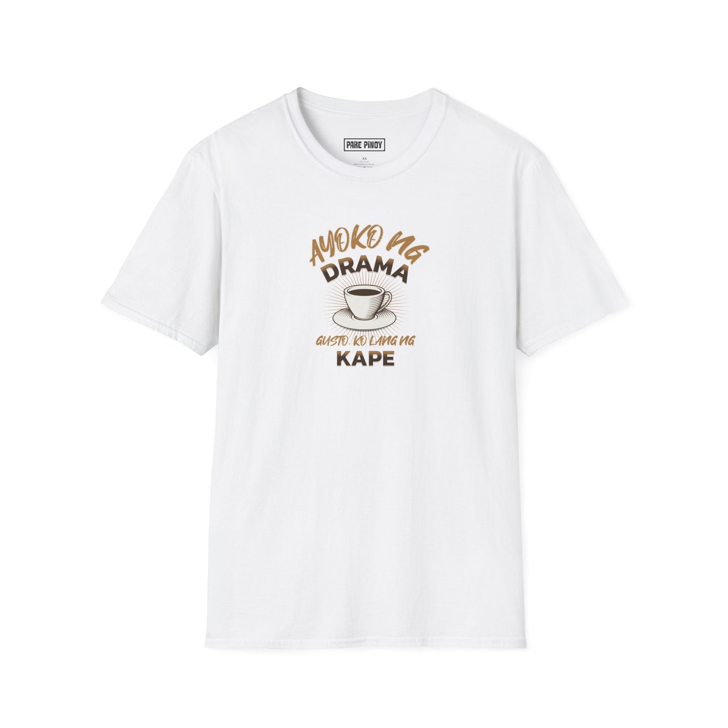 Coffee Lovers Unisex Softstyle T-Shirt - "Ayoko ng Drama, Gusto Ko Lying ng Kape"