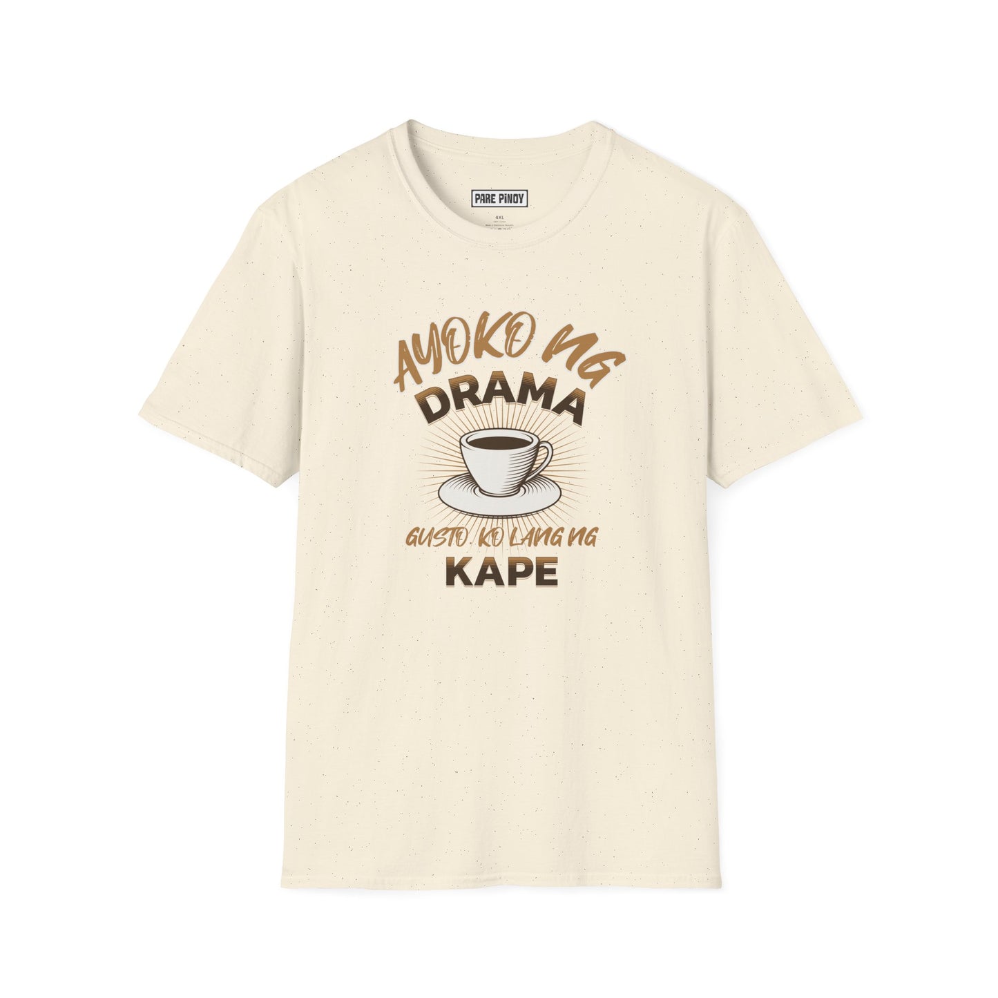 Coffee Lovers Unisex Softstyle T-Shirt - "Ayoko ng Drama, Gusto Ko Lying ng Kape"