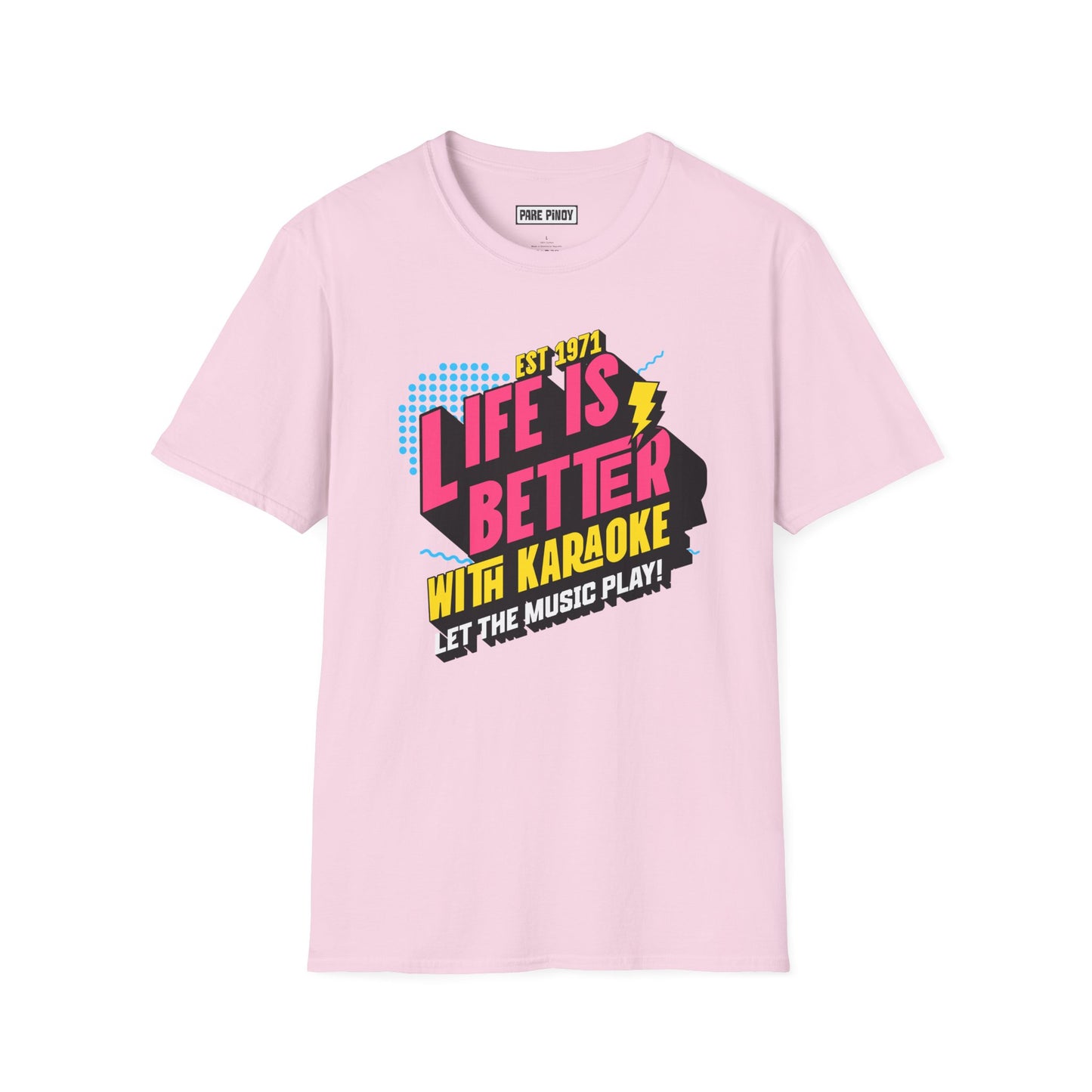 Life is Better with Karaoke Unisex Softstyle T-Shirt - Perfect for Music Lovers