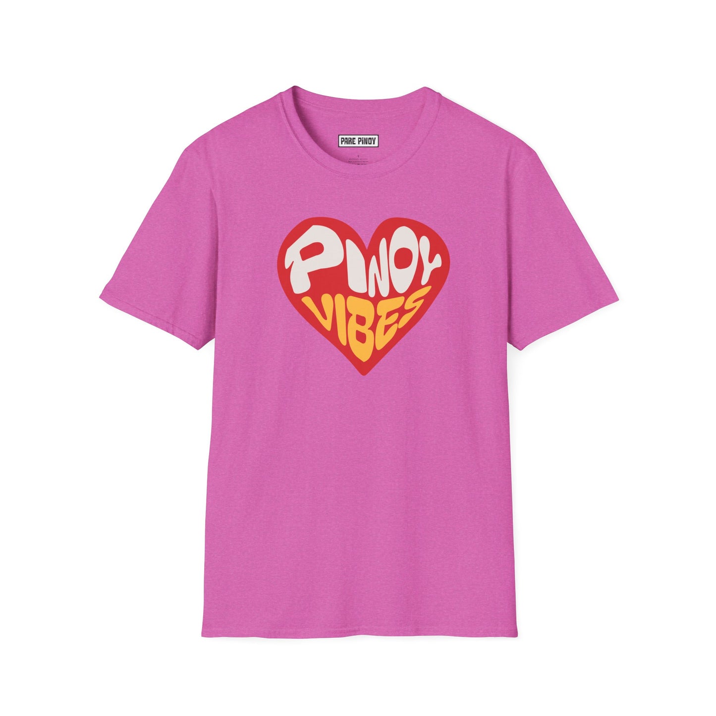 Pinoy Vibes Heart Graphic Unisex Softstyle T-Shirt - Fun & Comfortable Wear for Celebrations