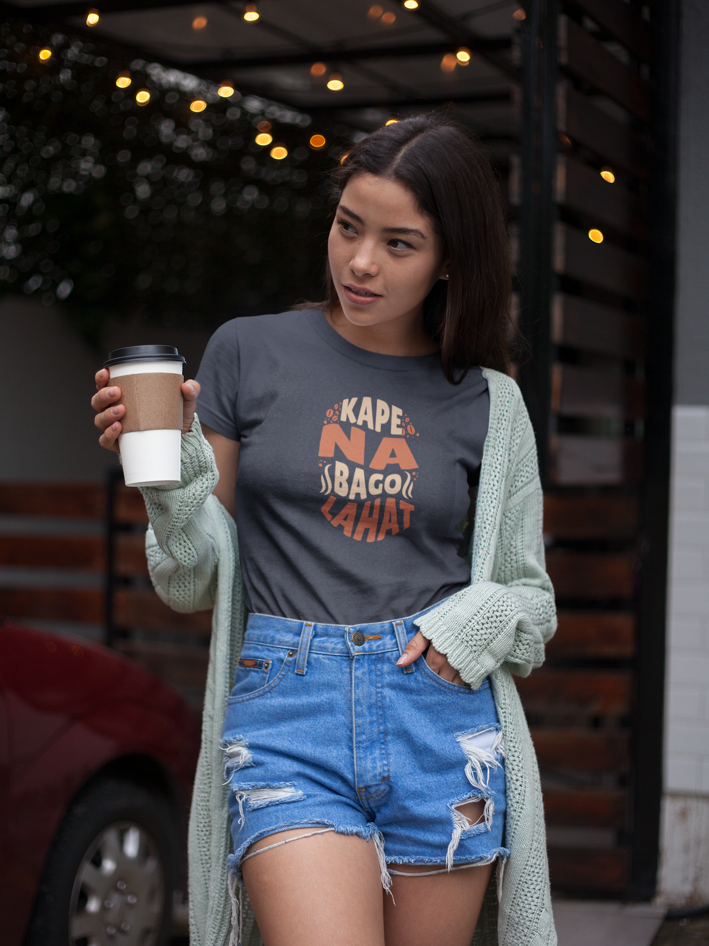 'Kape Na Bago Lahat' Coffee Lover's Tee Unisex Softstyle T-Shirt