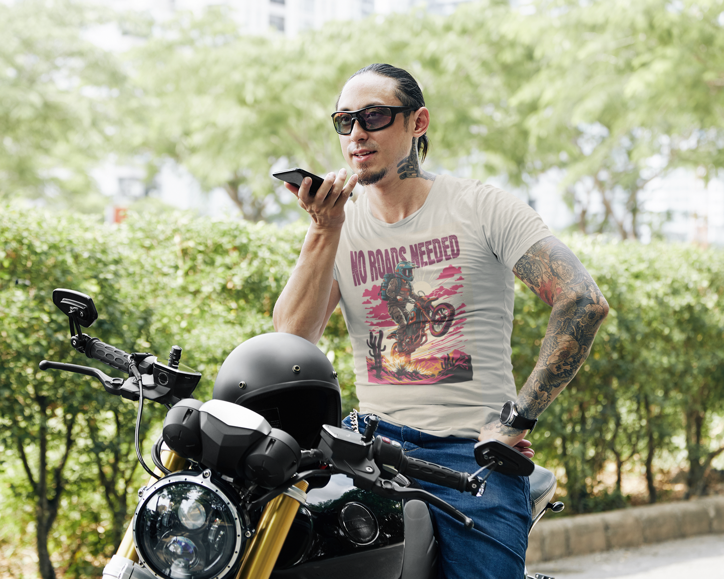 No Roads Needed Unisex Softstyle T-Shirt - Adventure and Freedom Vibes