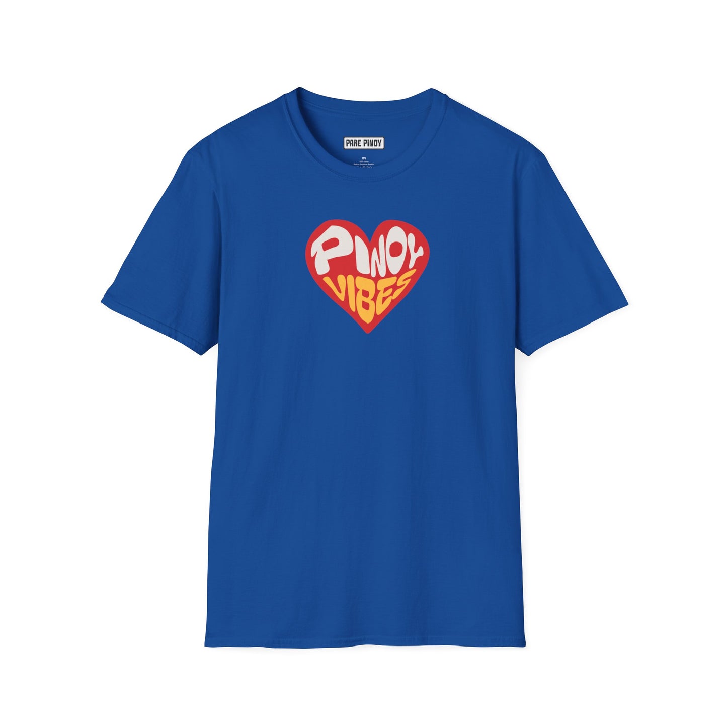 Pinoy Vibes Heart Graphic Unisex Softstyle T-Shirt - Fun & Comfortable Wear for Celebrations