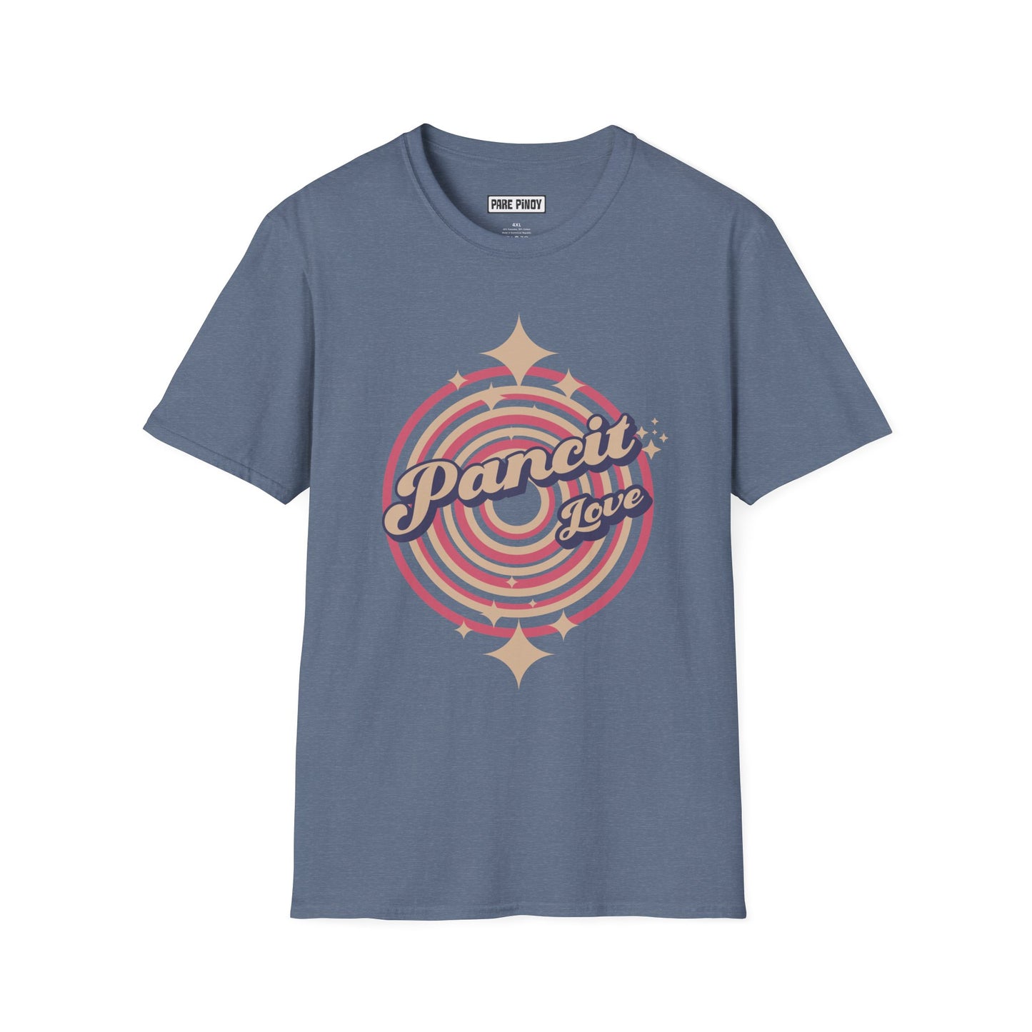 Retro Pancit Love Unisex Softstyle T-Shirt - Perfect for Foodies and Celebrations