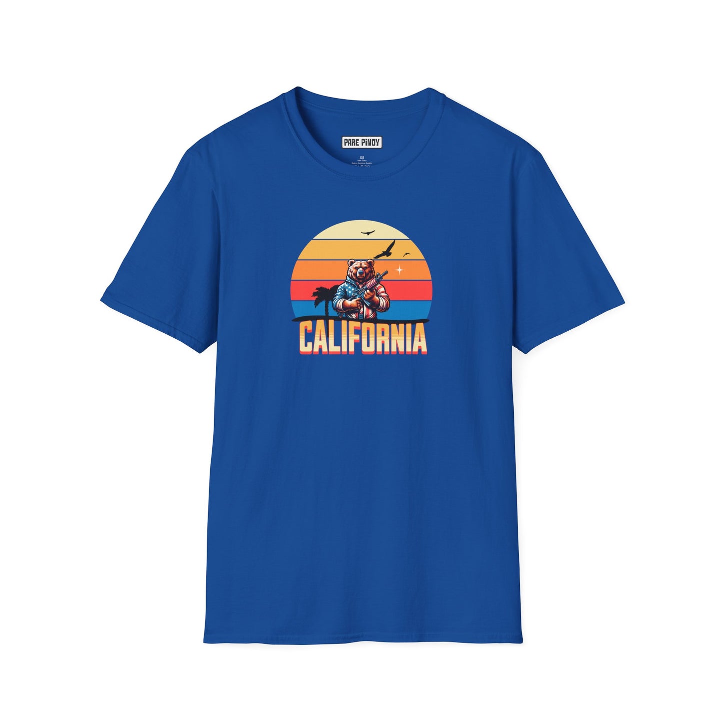 California AR Bear Unisex Softstyle T-Shirt