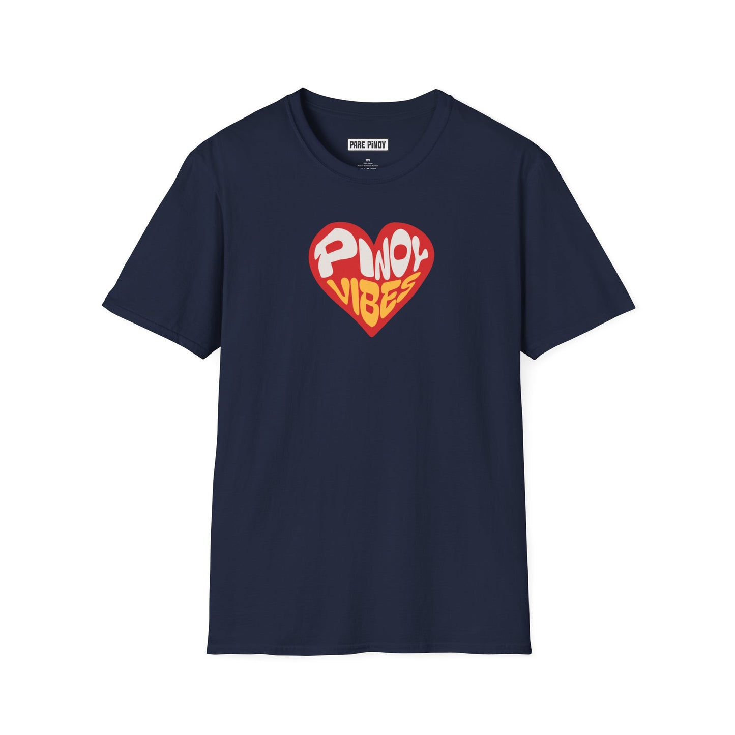 Pinoy Vibes Heart Graphic Unisex Softstyle T-Shirt - Fun & Comfortable Wear for Celebrations