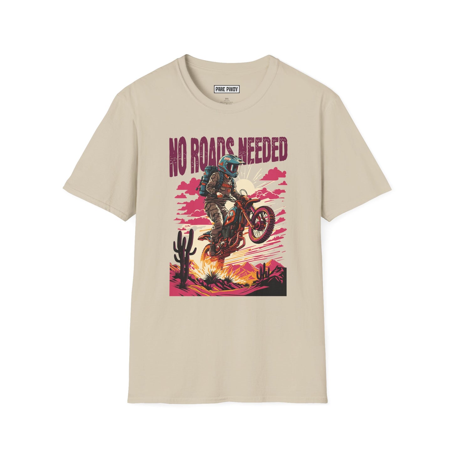 No Roads Needed Unisex Softstyle T-Shirt - Adventure and Freedom Vibes