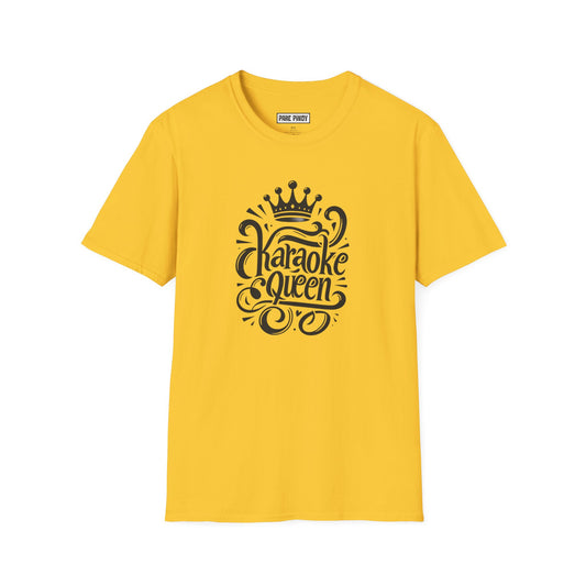 Karaoke Queen Unisex Softstyle T-Shirt - Perfect for Music Lovers and Party Enthusiasts