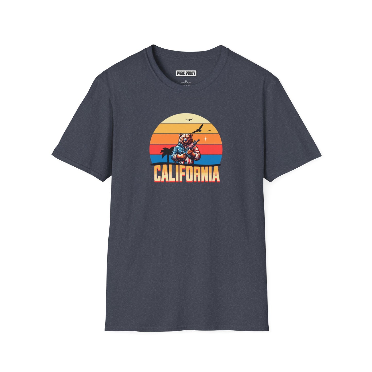 California AR Bear Unisex Softstyle T-Shirt