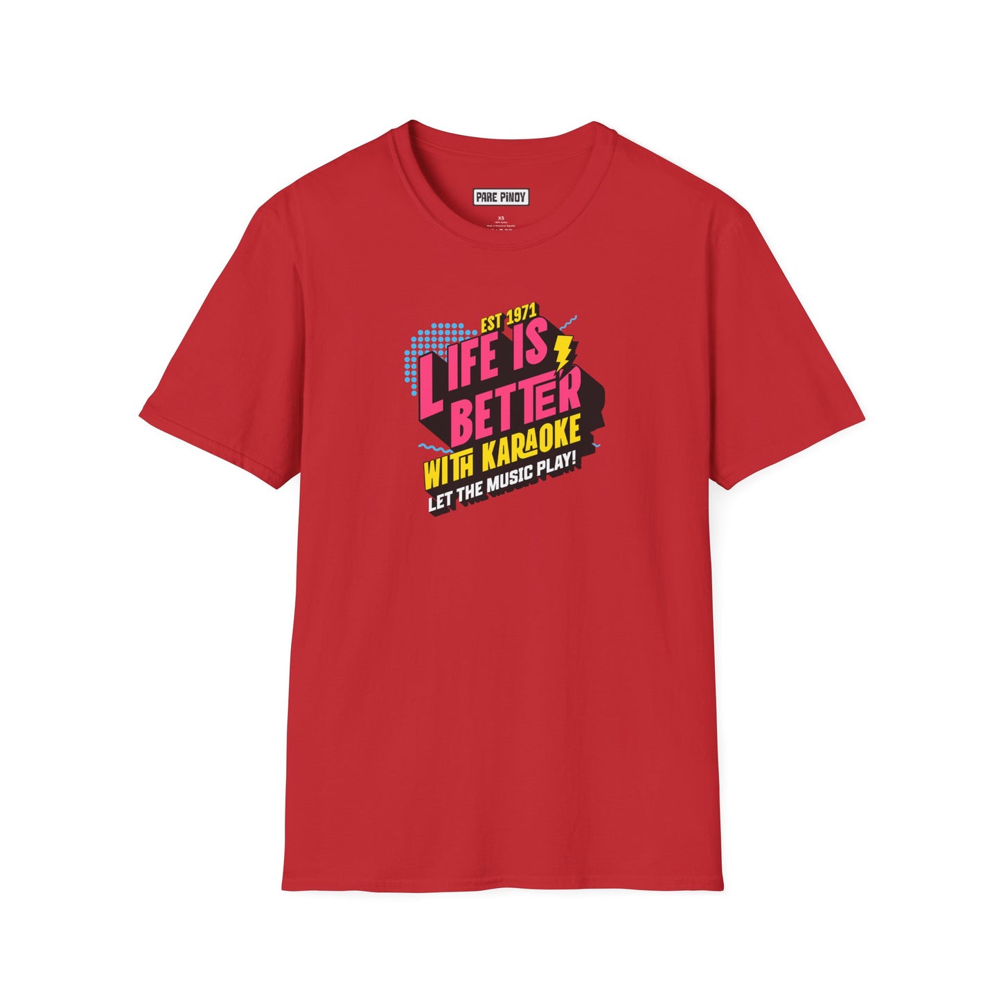 Life is Better with Karaoke Unisex Softstyle T-Shirt - Perfect for Music Lovers