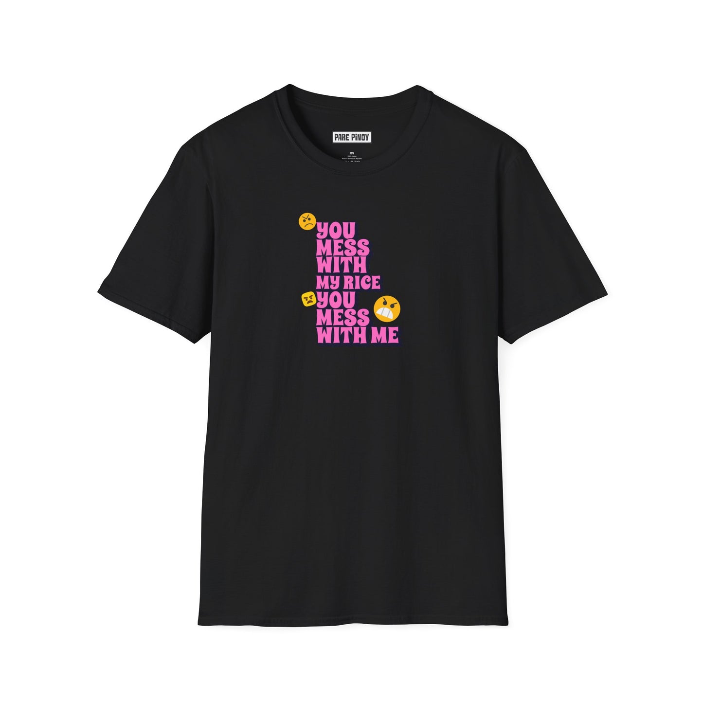 'You Mess With My Rice, You Mess With Me' Funny Unisex Softstyle T-Shirt