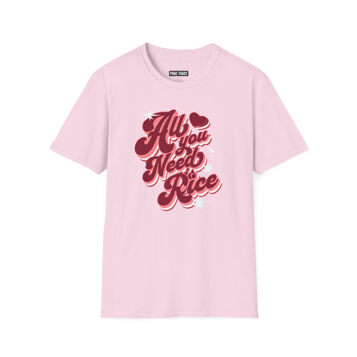 All You Need Is Rice Unisex Softstyle T-Shirt - Casual Love Tee for Foodies