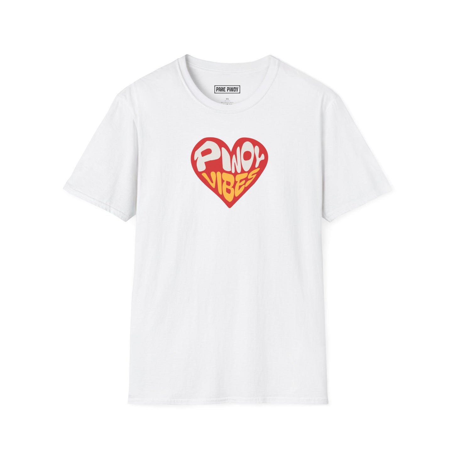 Pinoy Vibes Heart Graphic Unisex Softstyle T-Shirt - Fun & Comfortable Wear for Celebrations