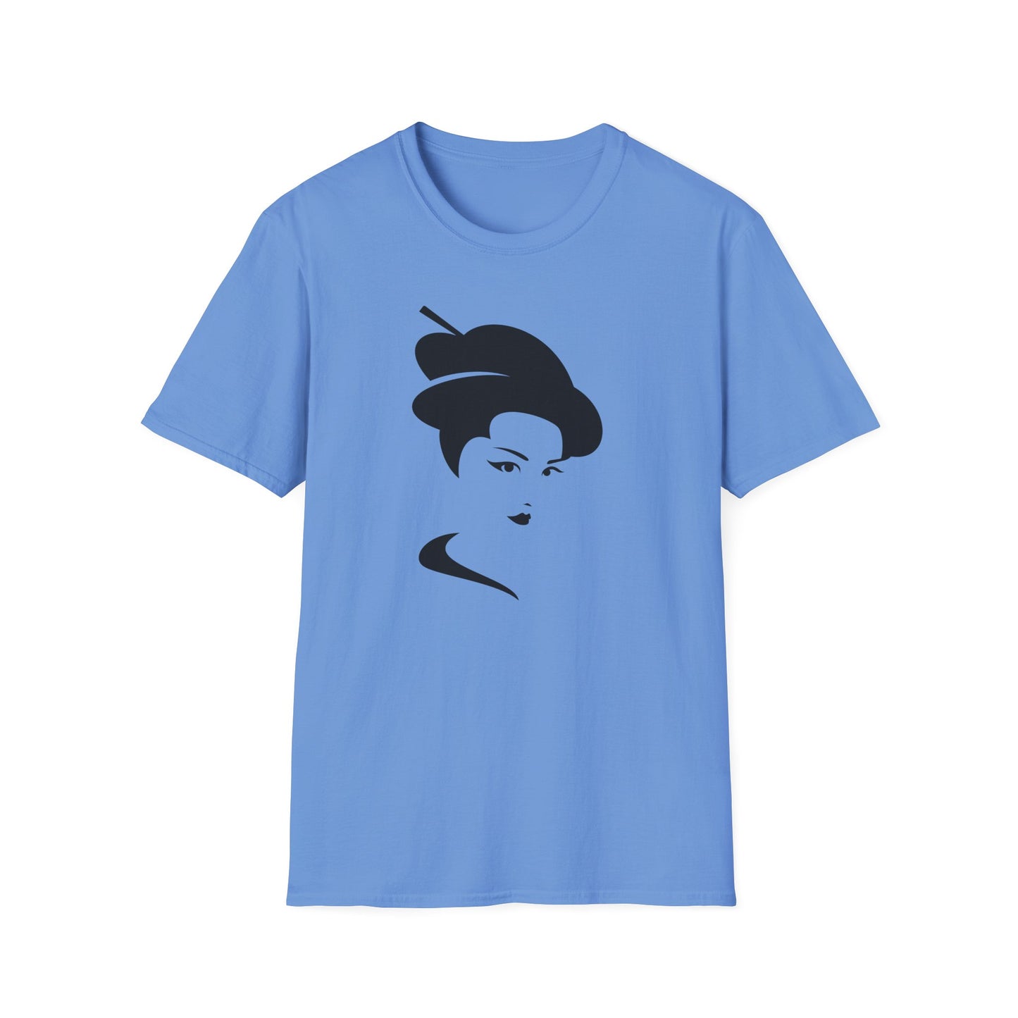 Elegant Geisha Unisex Softstyle T-Shirt - Stylish Graphic Tee for Art Lovers