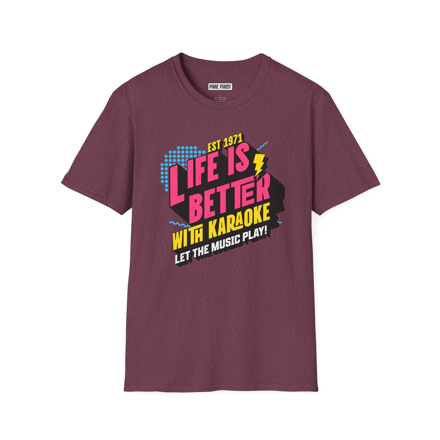 Life is Better with Karaoke Unisex Softstyle T-Shirt - Perfect for Music Lovers