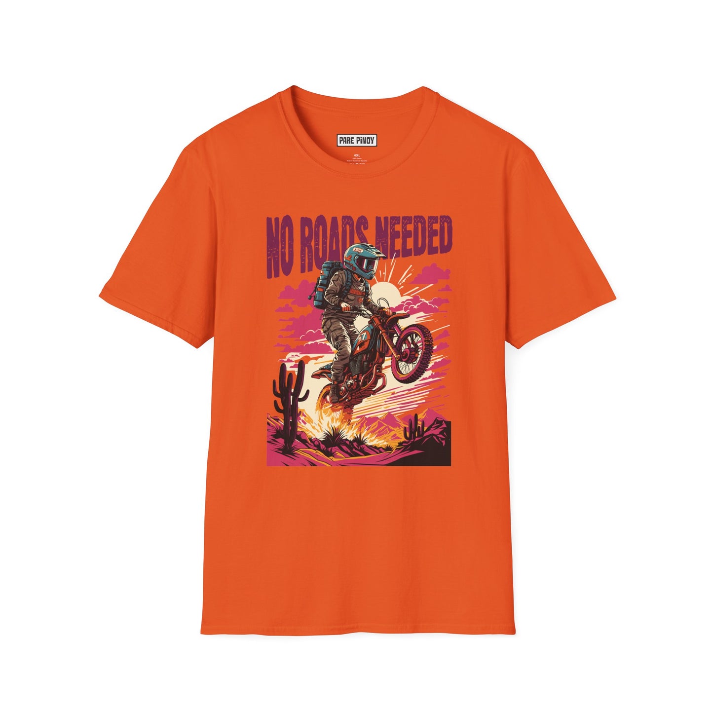 No Roads Needed Unisex Softstyle T-Shirt - Adventure and Freedom Vibes