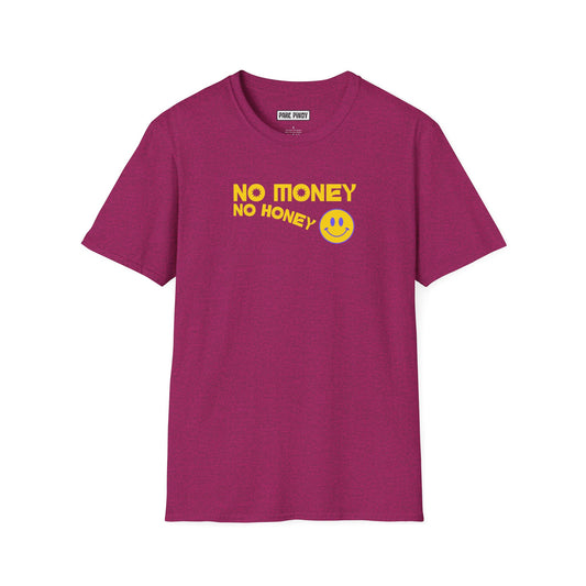 Funny 'No Money No Honey' Unisex Softstyle T-Shirt - Casual Wear for Playful Souls