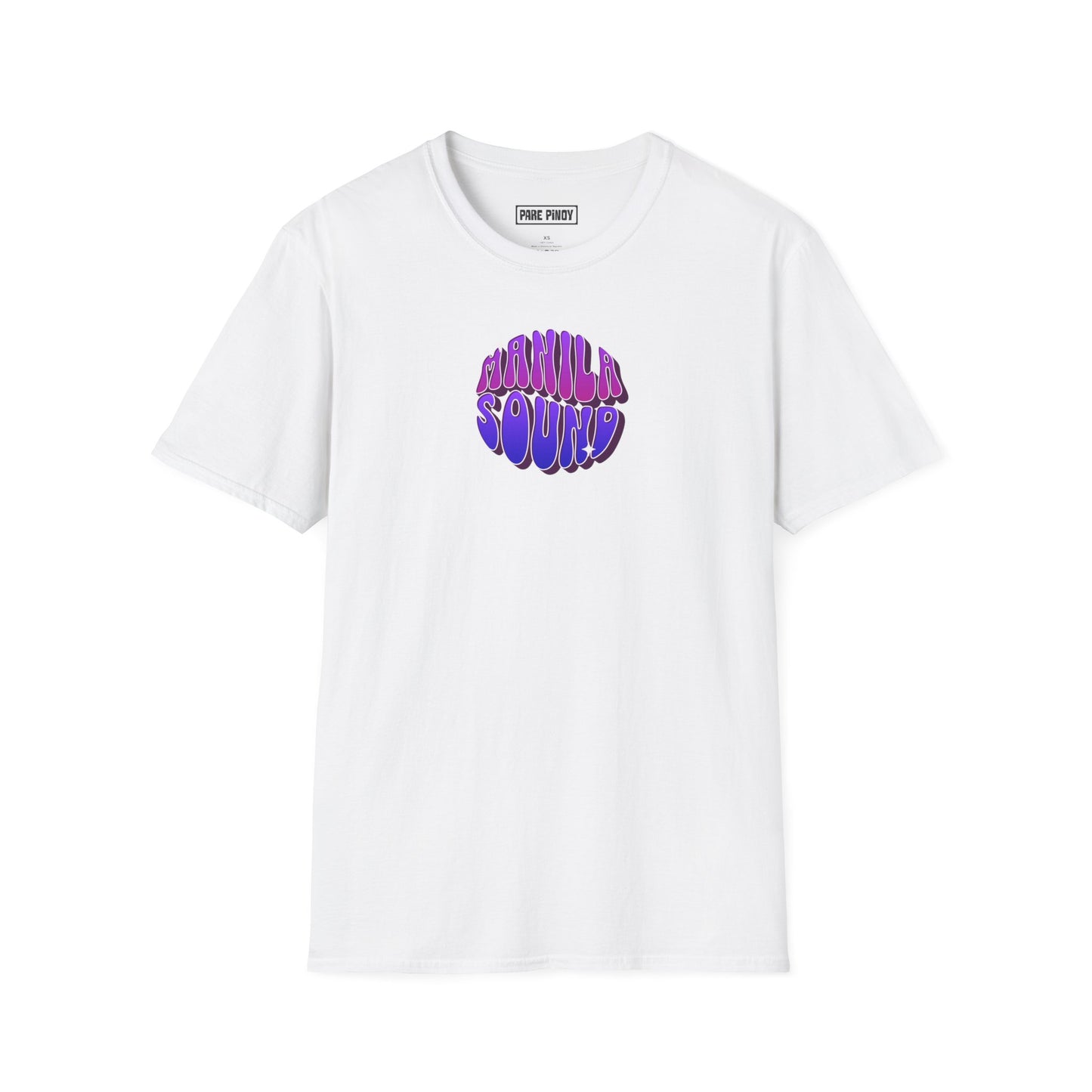 Retro Manila Sound Unisex Softstyle T-Shirt - Vibrant Orange Tee for Music Lovers