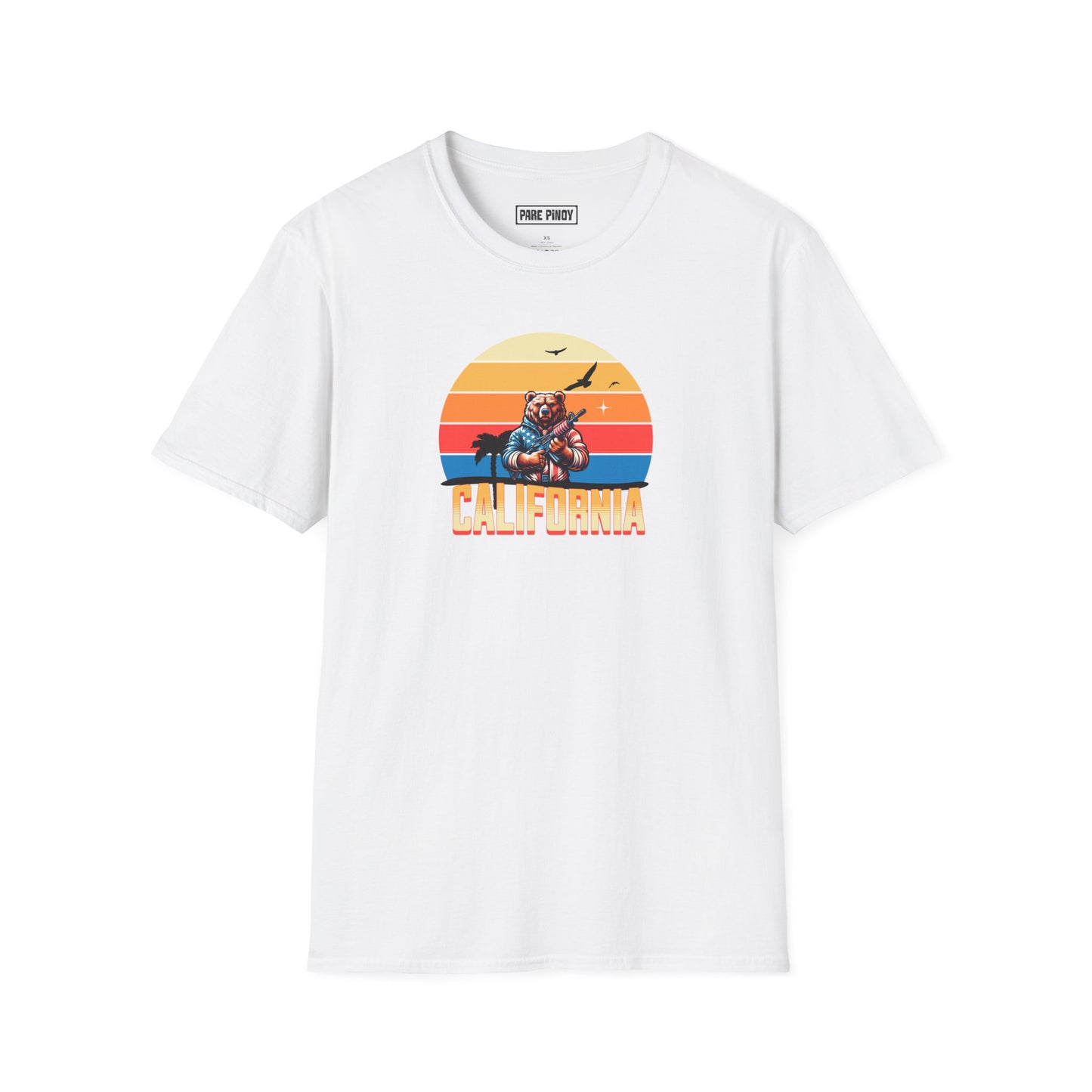 California AR Bear Unisex Softstyle T-Shirt