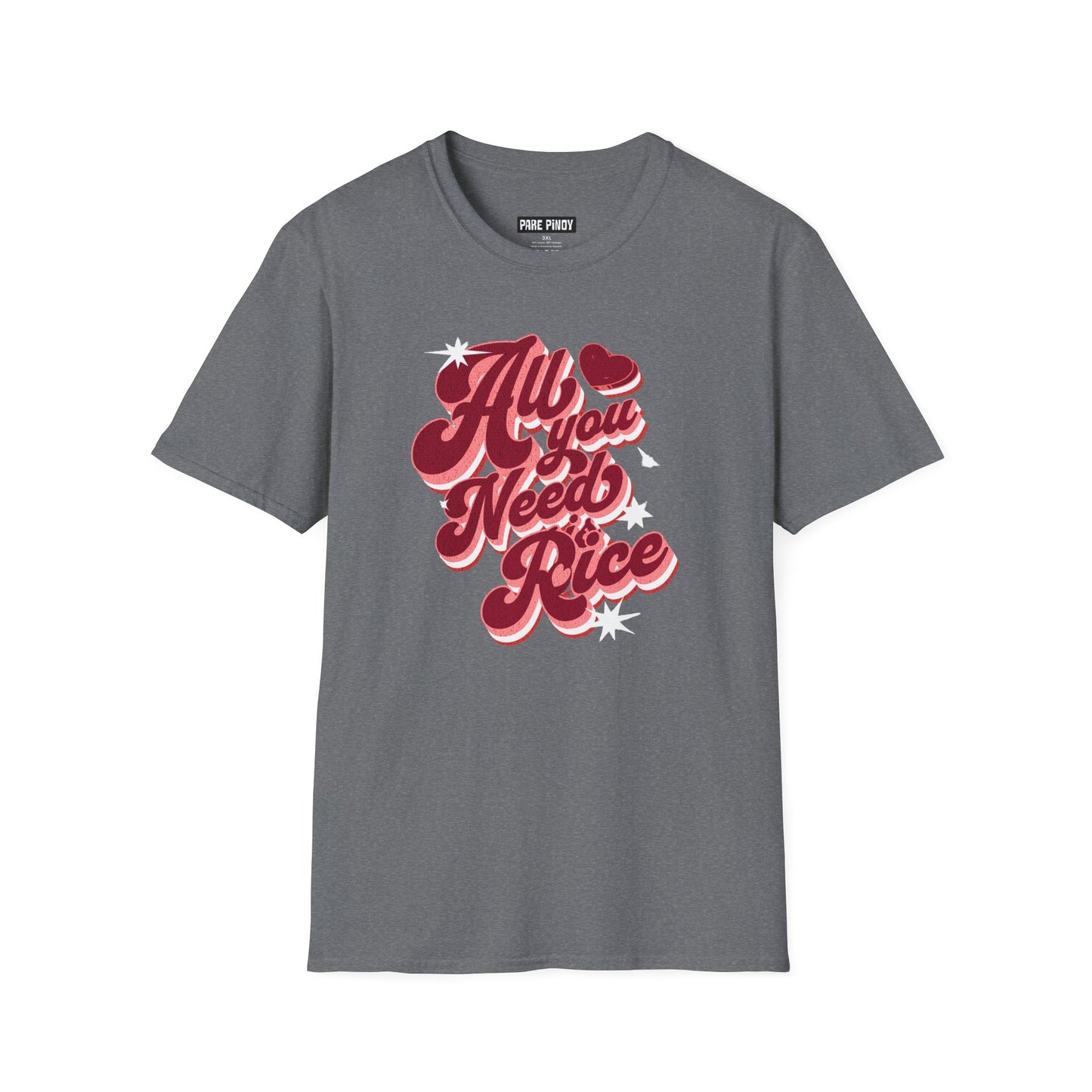 All You Need Is Rice Unisex Softstyle T-Shirt - Casual Love Tee for Foodies