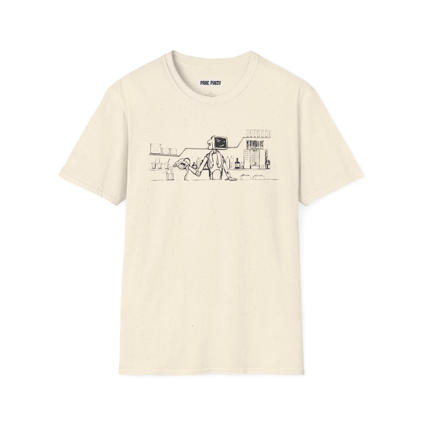 Sam D Robot - Playful Illustration Unisex Softstyle T-Shirt - Humor & Art for Everyday Wear