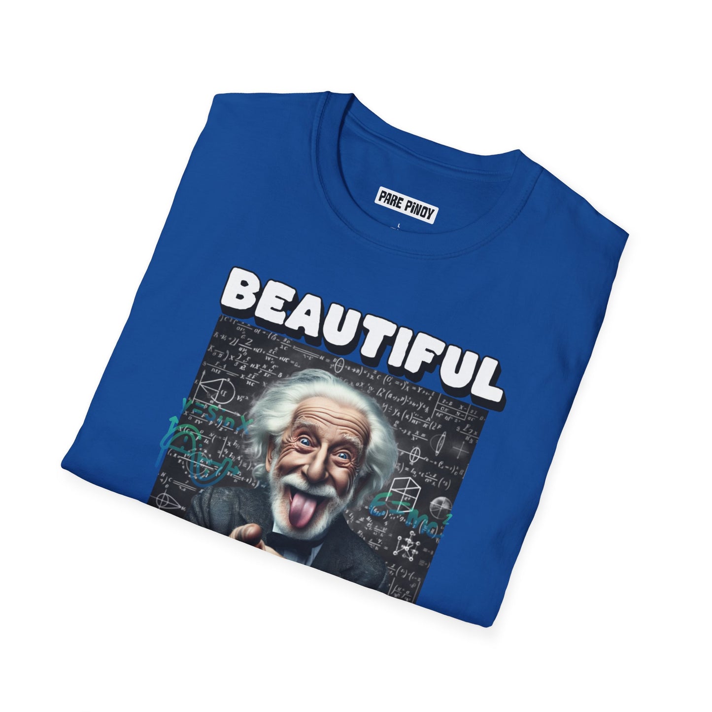 Unisex Softstyle T-Shirt - 'Beautiful Spark' Einstein Graphic Tee